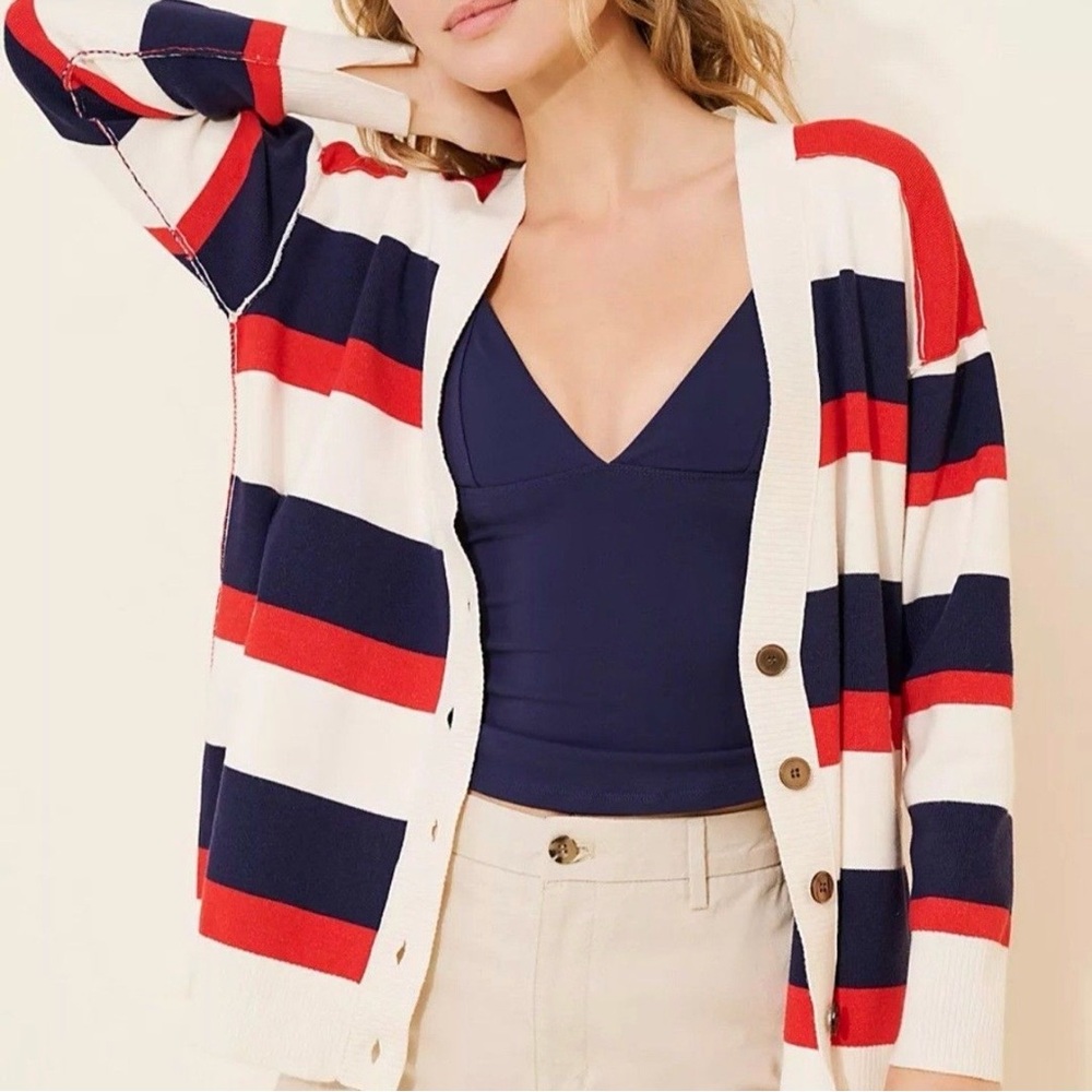 Free People League of Her Own Cardigan Americana Combo - Picture 2 of 15